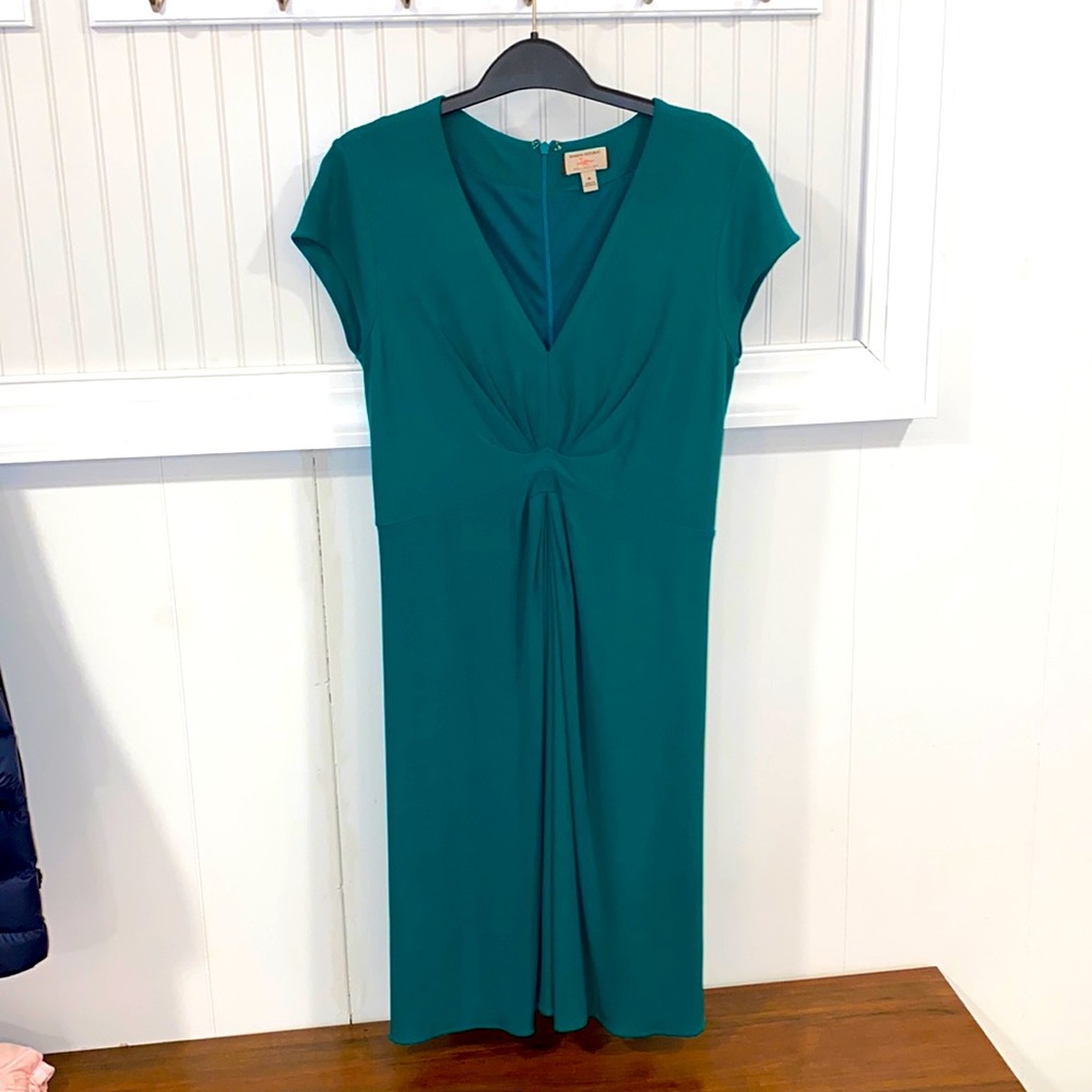 Emerald Green dress - Banana Republic & Issa